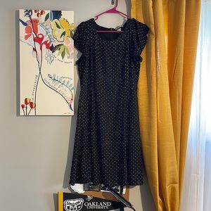 H&M Black polka dotted dress, size 12 womens